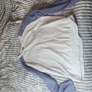 Habitat Pullover Crewneck Sweater  Grey and Navy Size Large